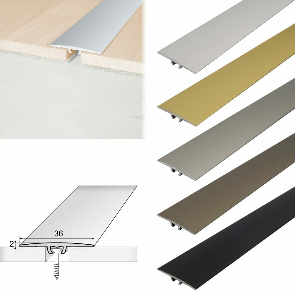 Anodised Aluminium Flat Door Threshold Strip