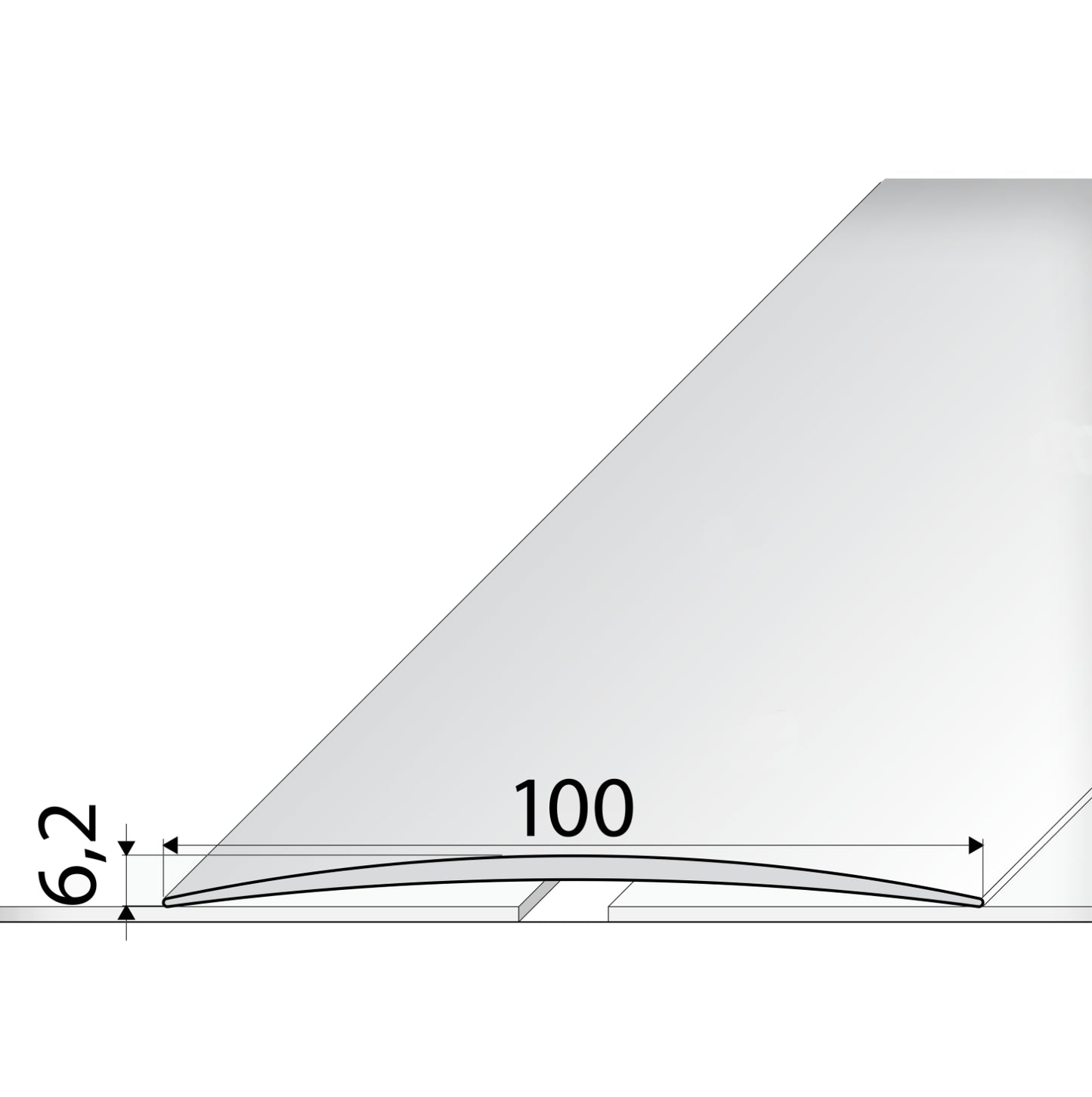 100mm Anodised Aluminium Self Adhesive Door Threshold Strip