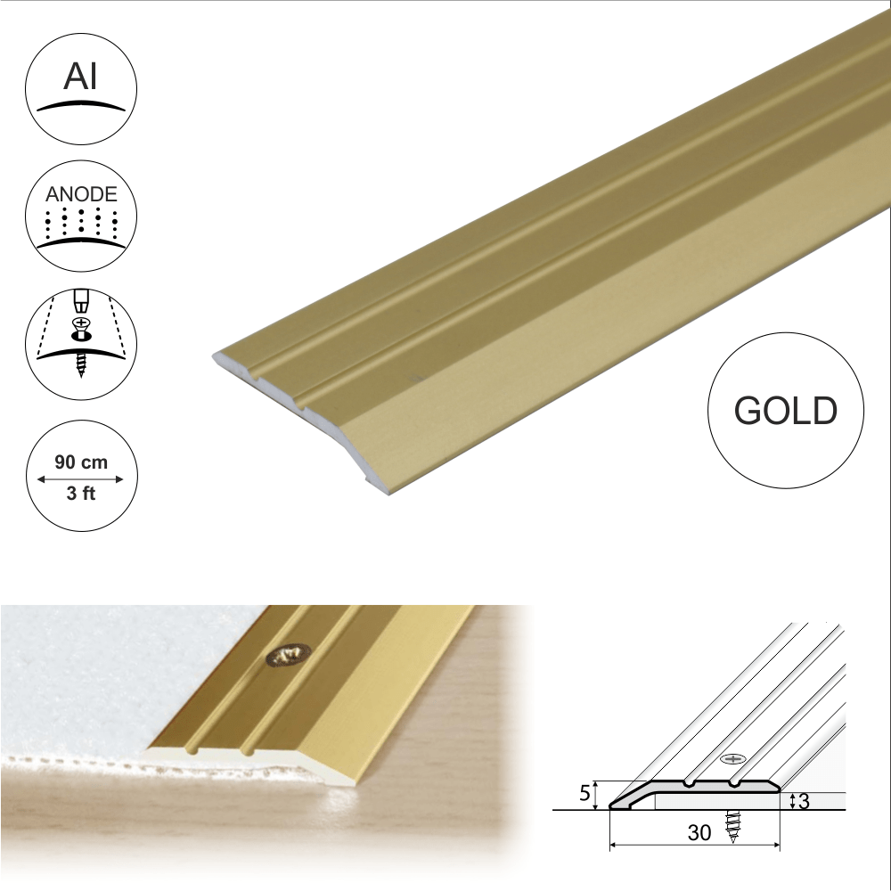 Anodised Aluminium Door Threshold Ramp Profile
