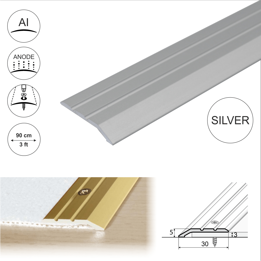 Anodised Aluminium Door Threshold Ramp Profile