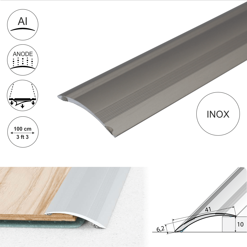 Anodised Aluminium Self Adhesive Door Threshold Ramp Profile