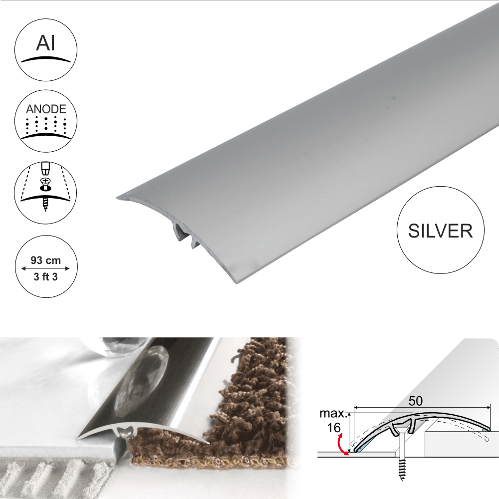 50mm Anodised Aluminium Door Threshold Strip