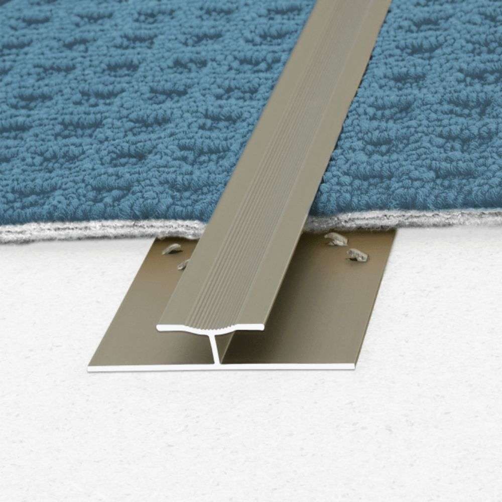 Anodised Aluminium Dual Edge Carpet Profile