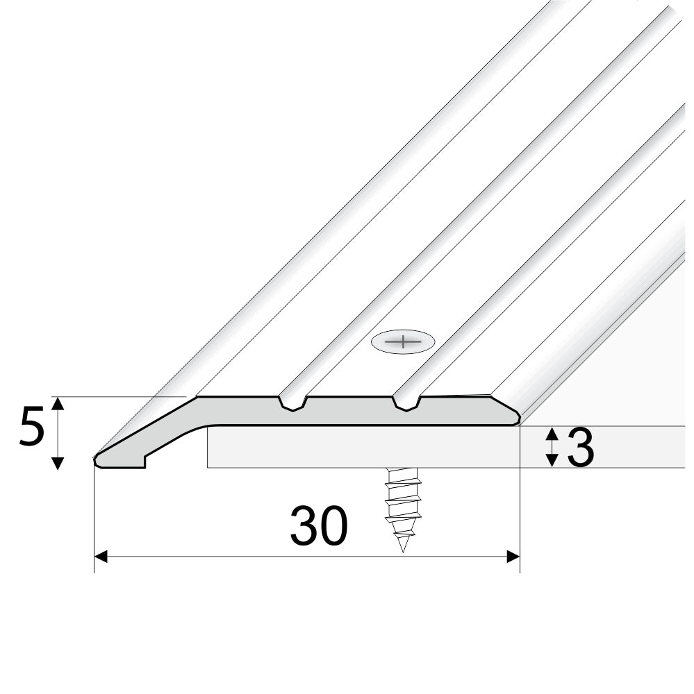Anodised Aluminium Door Threshold Ramp Profile