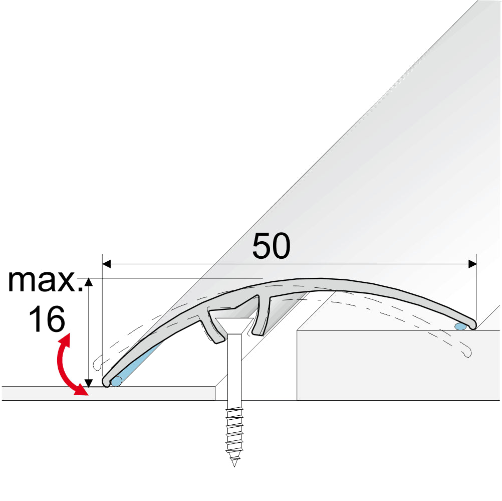 50mm Anodised Aluminium Door Threshold Strip