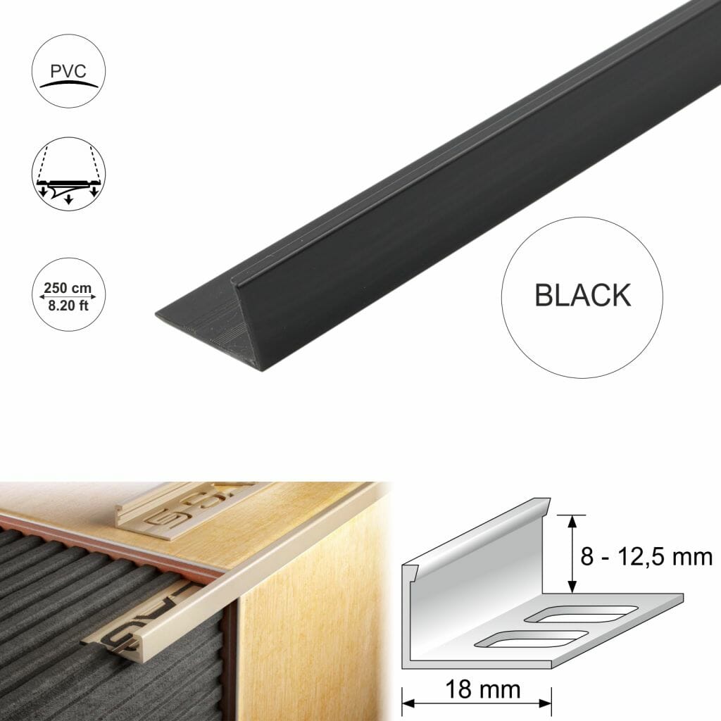 PVC Straight Edge L shaped Tile Trim