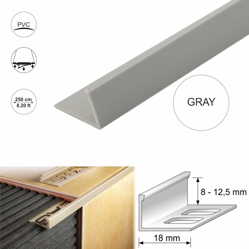 PVC Straight Edge L shaped Tile Trim