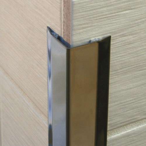 Stainless steel angle wall cladding corner trim protector bevelled edges 30x30mm