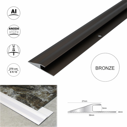  Click Vinyl Flooring Edge Profile Reducer Trim Threshold Door Bar Lvt
