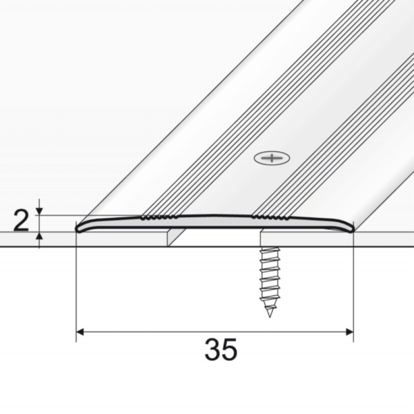 Anodised Aluminium Flat Door Threshold Profile