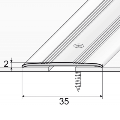 Anodised Aluminium Flat Door Threshold Profile