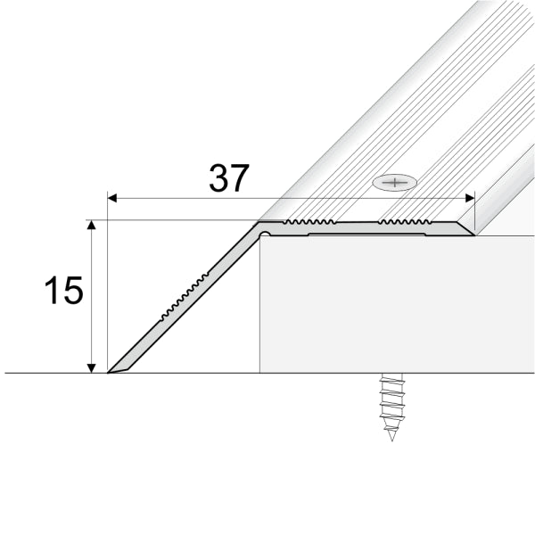 Anodised Aluminium Door Threshold Ramp Profile