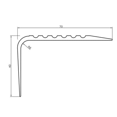 Flexible Rubber PVC Stair Nosings