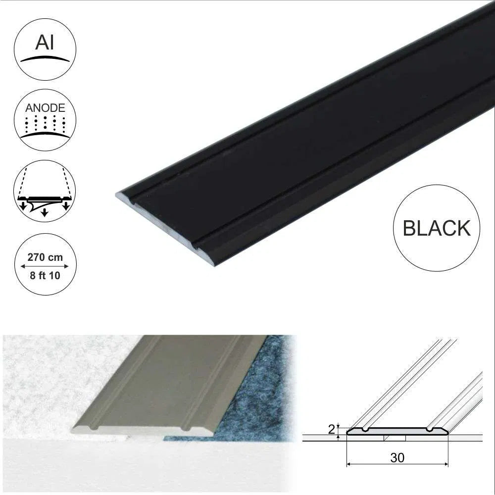 Anodised Aluminium Flat Self Adhesive Door Threshold Strip