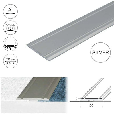 Anodised Aluminium Flat Self Adhesive Door Threshold Strip