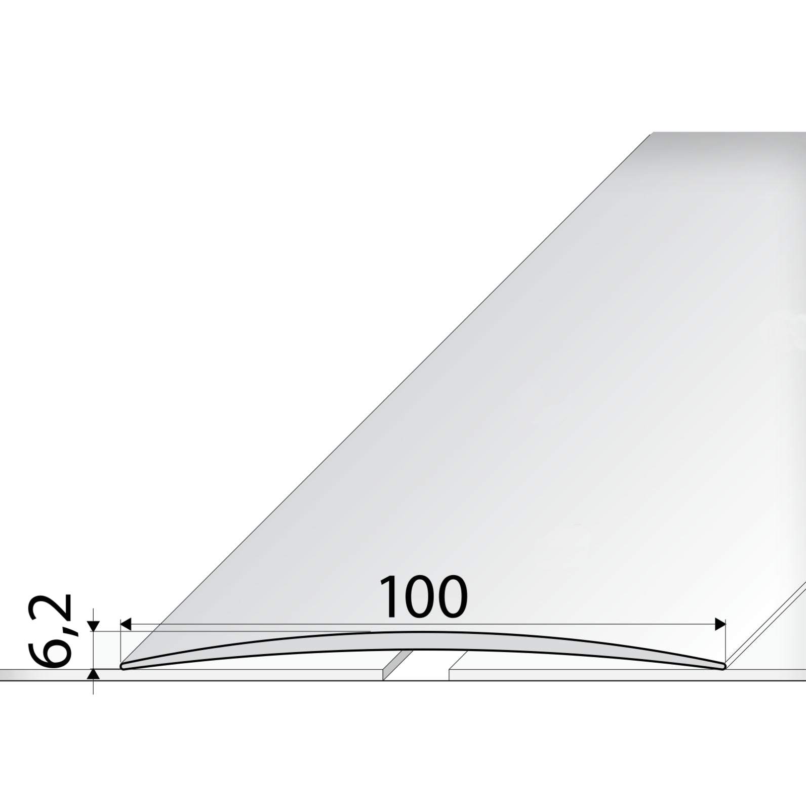 100mm Anodised Aluminium Self Adhesive Door Threshold Strip