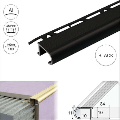 Aluminium Stair Nosing Edge Trim Step Edging For Tiles