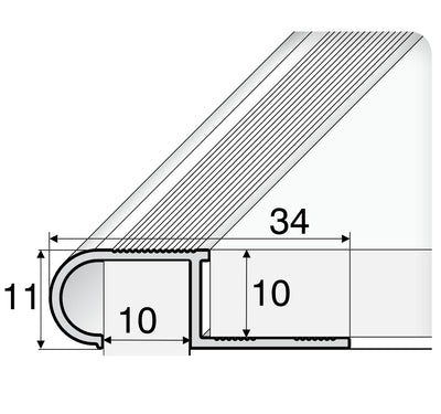 Aluminium Stair Nosing Edge Trim Step Edging For Tiles