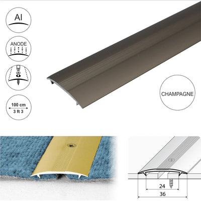 Anodised Aluminium Carpet Cover Strip Profile