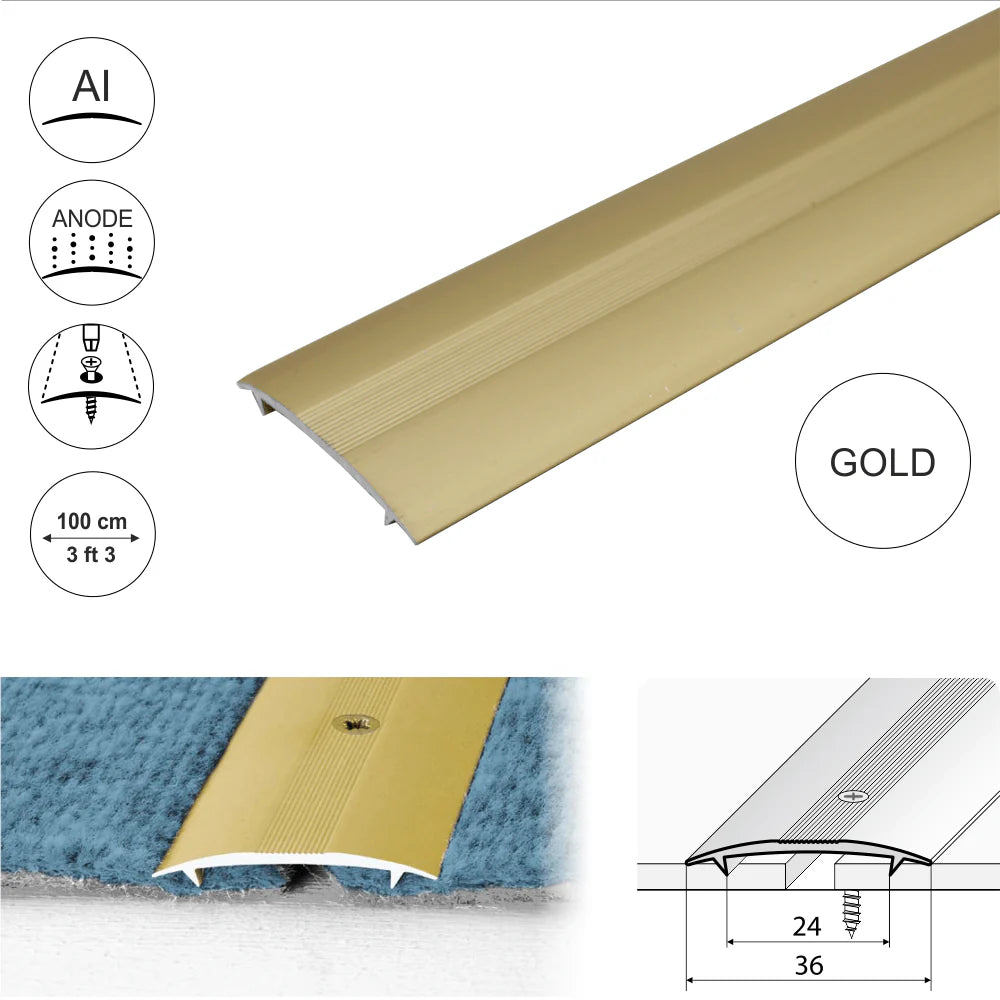 Anodised Aluminium Carpet Cover Strip Profile