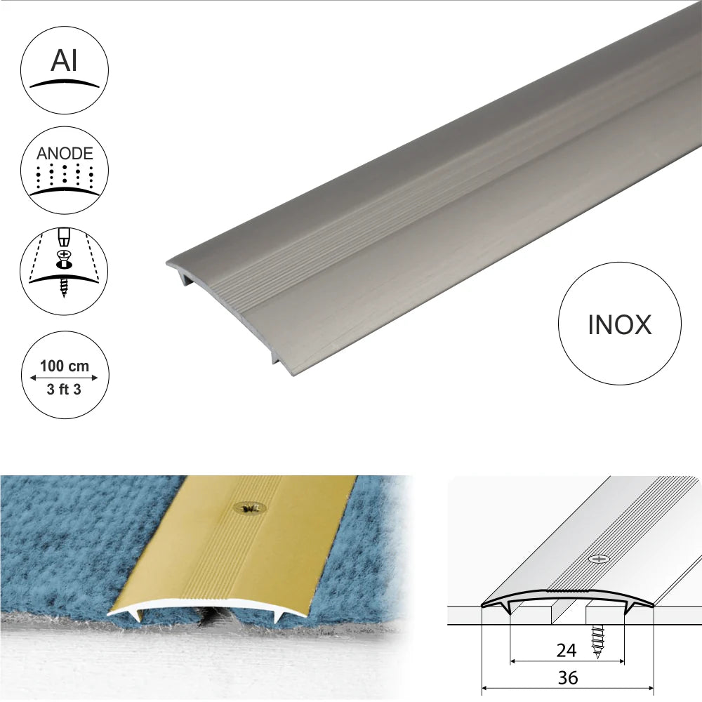 Anodised Aluminium Carpet Cover Strip Profile