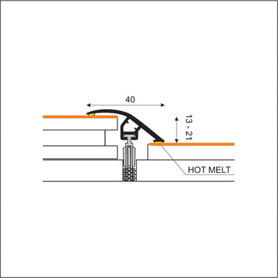 Pvc Wood Effect Door Threshold Ramp Profile