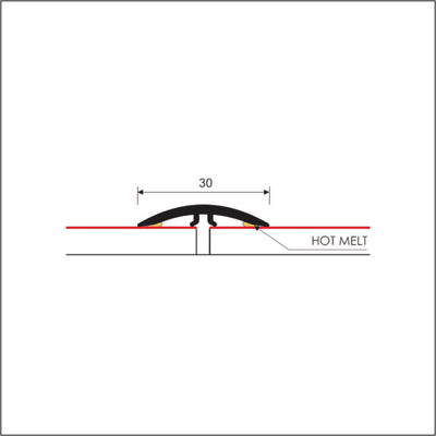 Pvc Wood Effect Flat Self Adhesive Door Threshold Strip