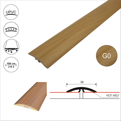 Pvc Wood Effect Flat Self Adhesive Door Threshold Strip