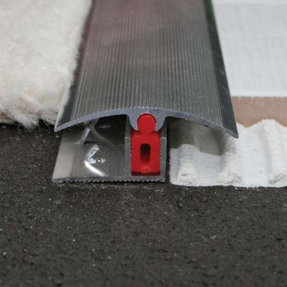 Aluminium door Threshold Strip Adjustable Height/Pivots Easy clip Carpet