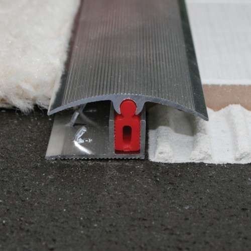 Aluminium door Threshold Strip Adjustable Height/Pivots Easy clip Carpet