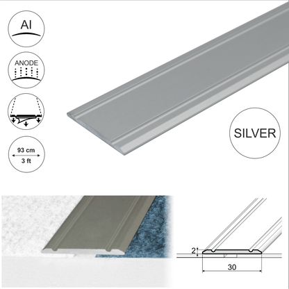 Anodised Aluminium Flat Door Threshold Strip