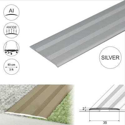 Anodised Aluminium Flat Self Adhesive Door Threshold Strip