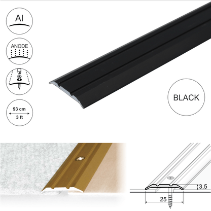 25mm Anodised Aluminium Flat Door Threshold Strip