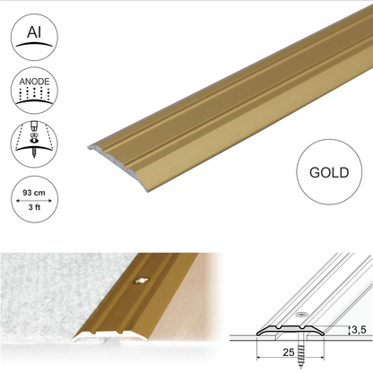 25mm Anodised Aluminium Flat Door Threshold Strip
