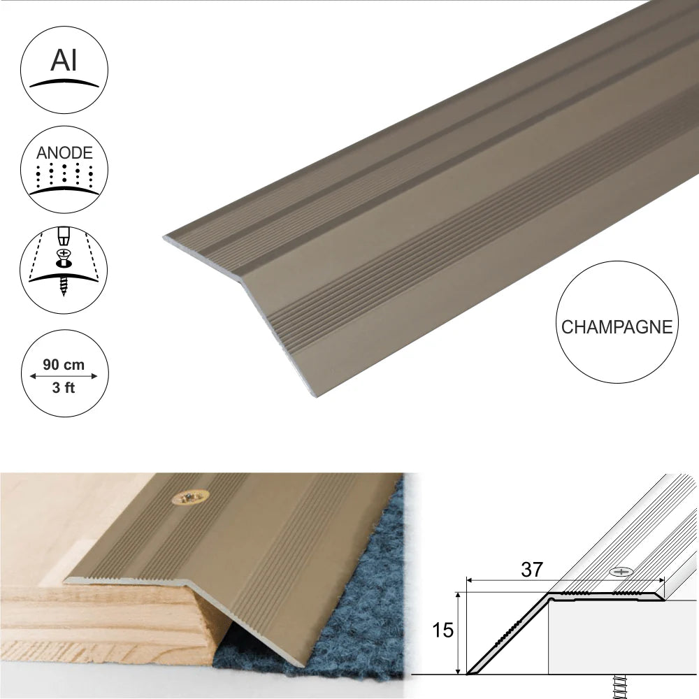 Anodised Aluminium Door Threshold Ramp Profile