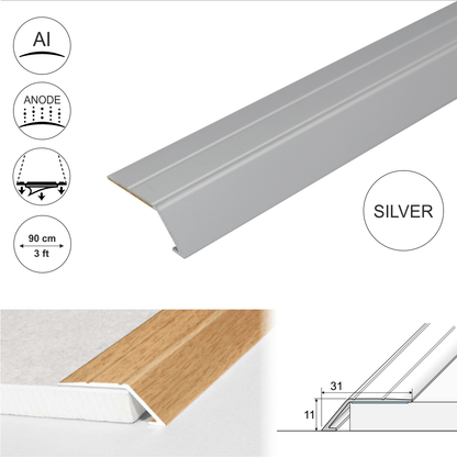 Anodised Aluminium Self Adhesive Door Threshold Ramp Profile