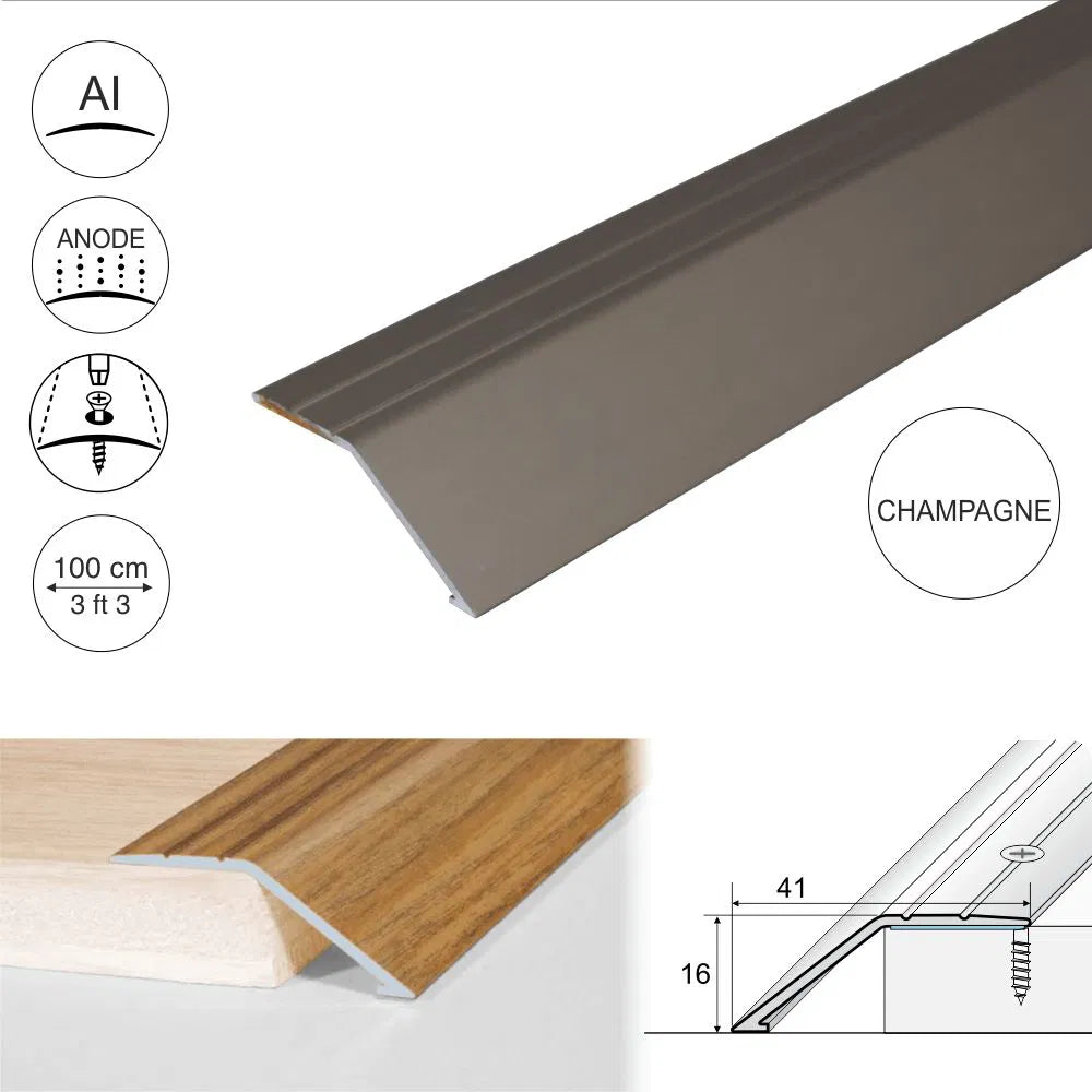 Anodised Aluminium Door Threshold Ramp Profile