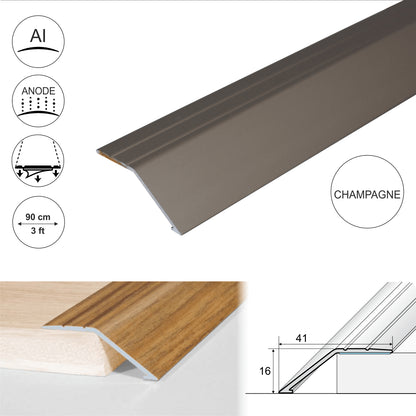 Anodised Aluminium Self Adhesive Door Threshold Ramp Profile