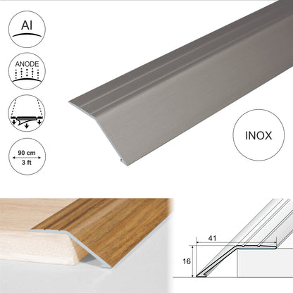Anodised Aluminium Self Adhesive Door Threshold Ramp Profile