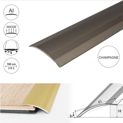 Anodised Aluminium Self Adhesive Door Threshold Ramp Profile