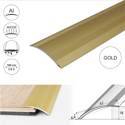 Anodised Aluminium Self Adhesive Door Threshold Ramp Profile