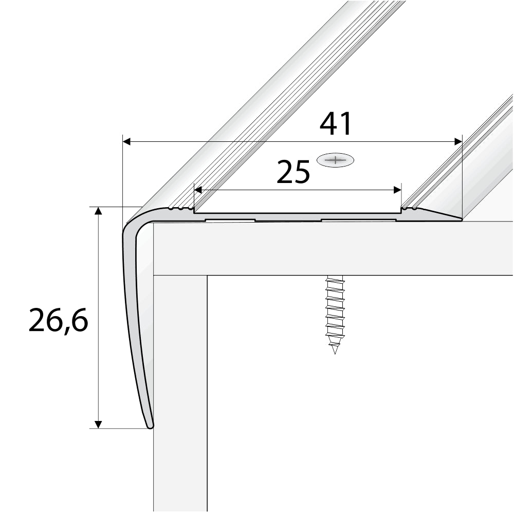 Non Slip Stair Nosing Edge Trim With Tape