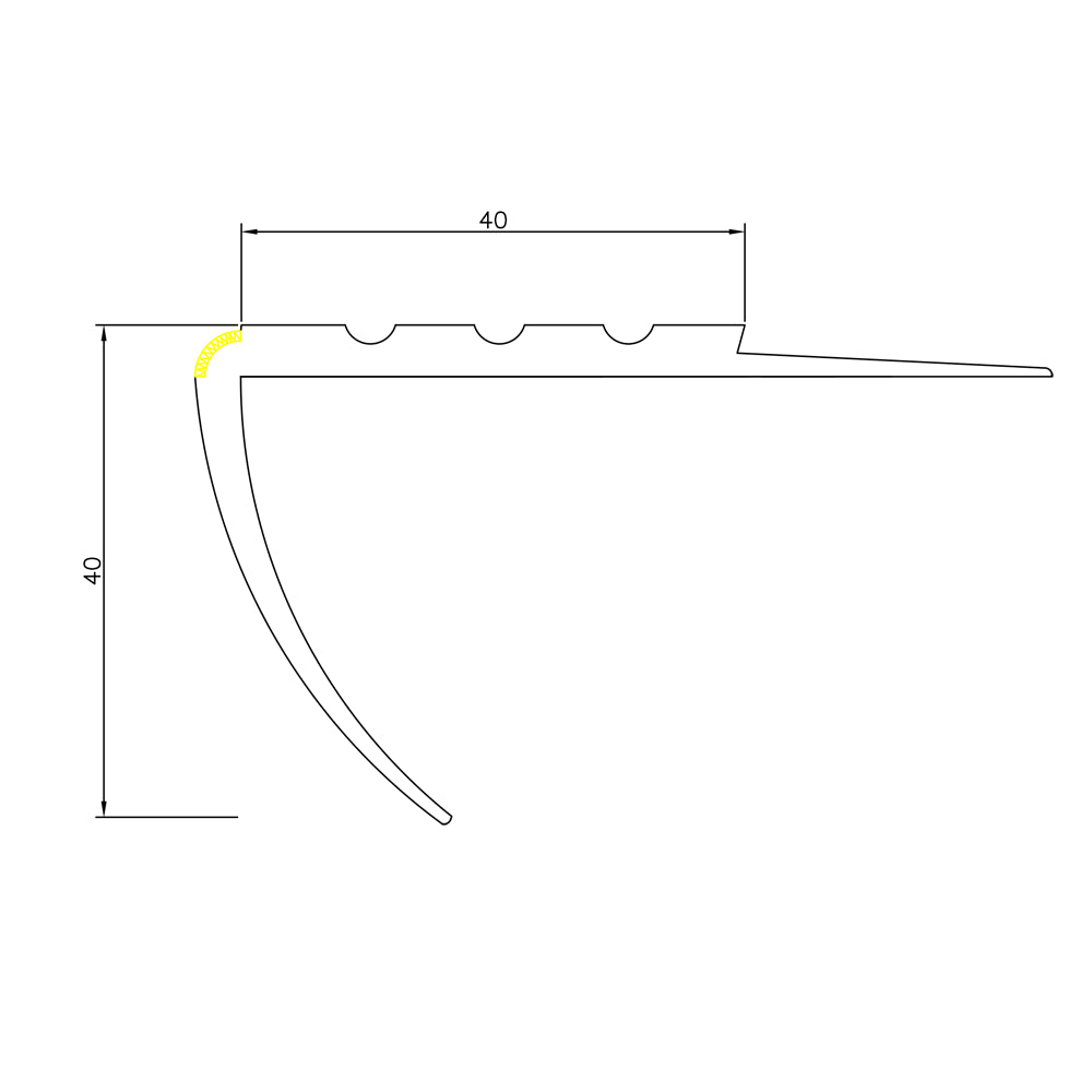 Flexible Rubber PVC Stair Nosings