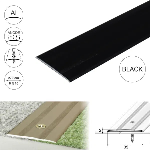 Anodised Aluminium Flat Door Threshold Profile