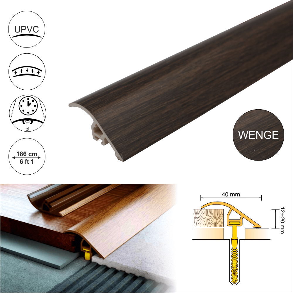 Wood Effect Door Threshold Ramp Profile