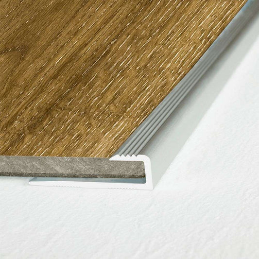 Anodised Aluminium LVT U Edging Profile Threshold For 5mm Flooring