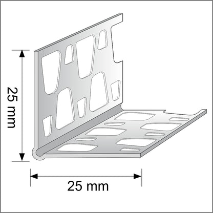 10 X 25x25mm Pvc Render Corner Bead