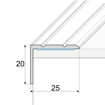 Aluminium Wood Effect Self Adhesive Stair Nosing Edge Trim
