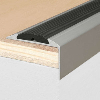 Aluminium Non Slip Rubber Stair Nosing Edge Trim