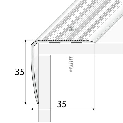 Non Slip Ribbed Treads Stair Nosing Edge Trim